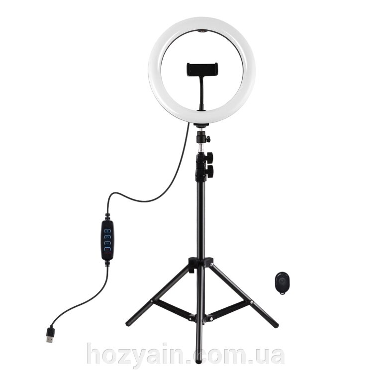 Кільцева USB LED лампа Puluz PKT3069B 10.2" + штатив 1.1 м PKT3069B від компанії hozyain. com. ua - фото 1