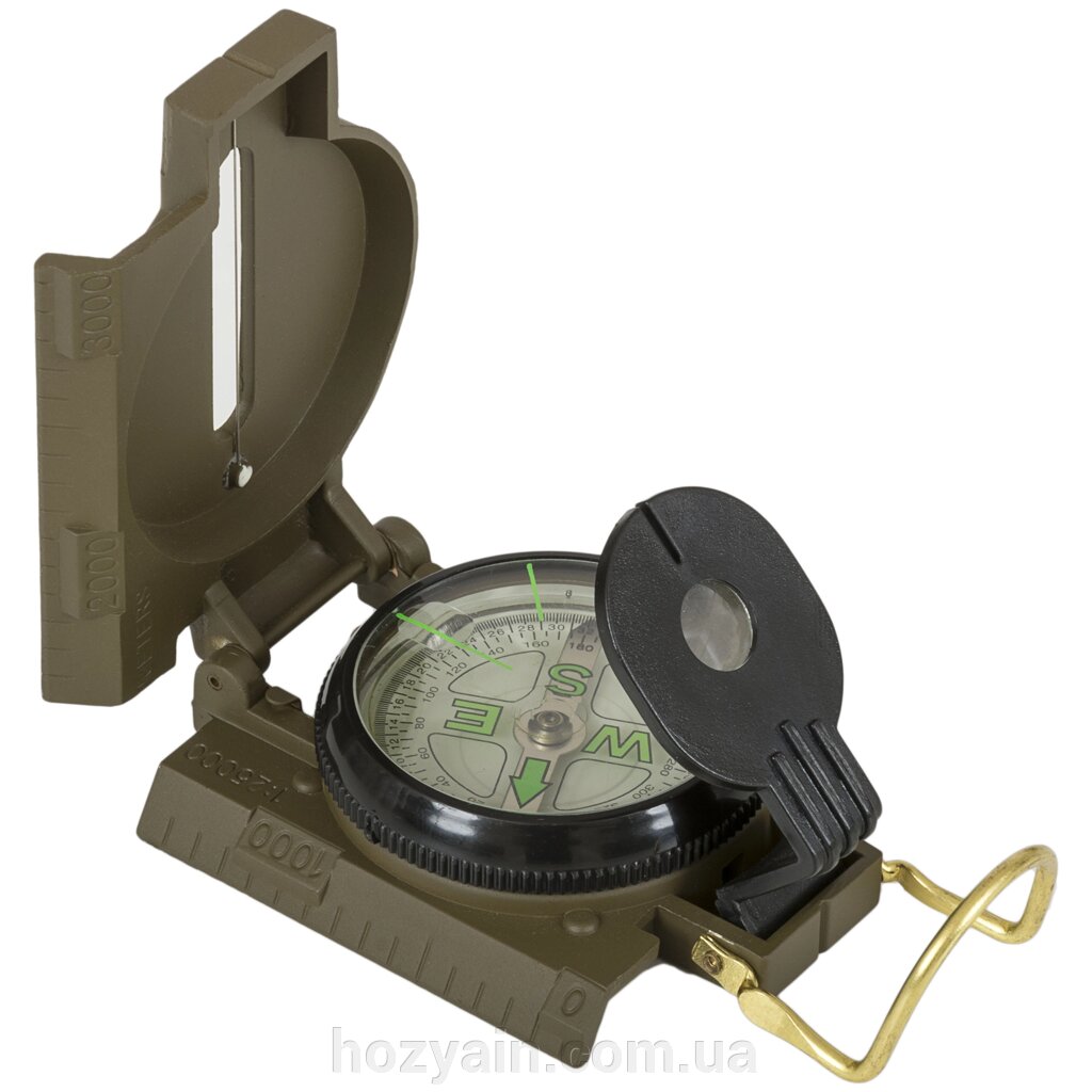 Компас Highlander Heavy Duty Folding Compass Olive (COM005) від компанії hozyain. com. ua - фото 1