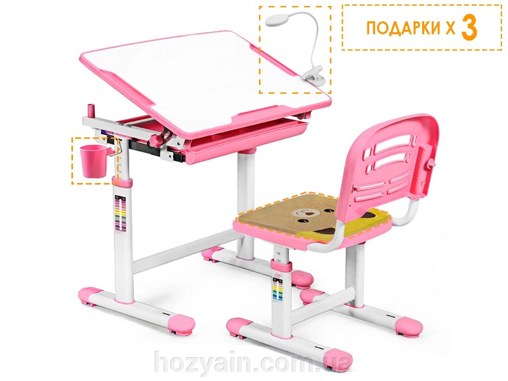 Комплект Evo-kids (стіл+стул) Evo-06 Pink від компанії hozyain. com. ua - фото 1