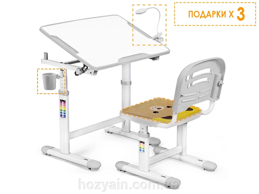 Комплект Evo-kids (стіл+стул) Evo-07 Grey від компанії hozyain. com. ua - фото 1