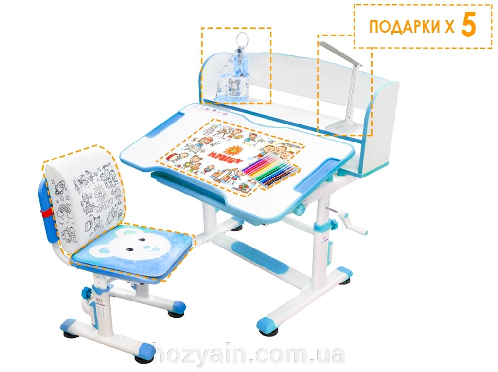 Комплект парта та стільчик Evo-kids BD-10 G від компанії hozyain. com. ua - фото 1