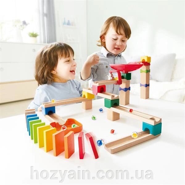 Конструктор-лабіринт Hape Marble Run Безліч доріжок 50 ел. (E1102) від компанії hozyain. com. ua - фото 1