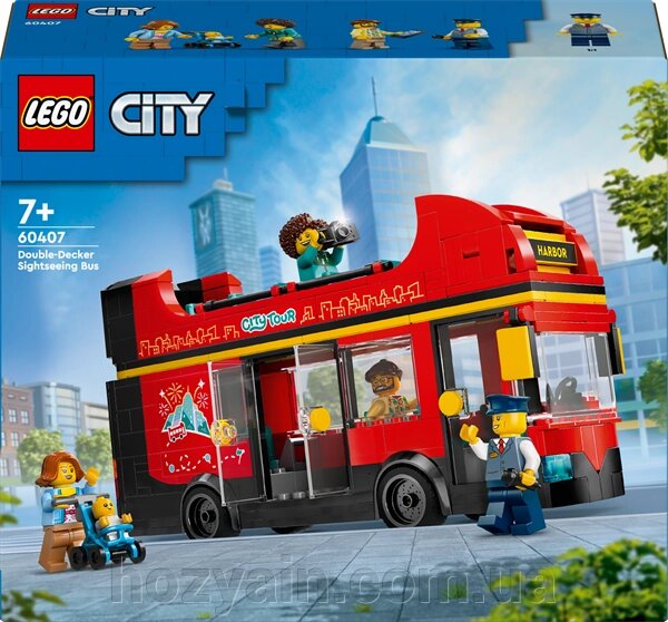 Конструктор LEGO City Червоний двоповерховий екскурсійний автобус 384 деталі (60407) від компанії hozyain. com. ua - фото 1