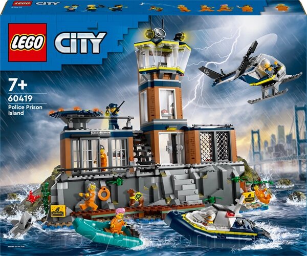 Конструктор LEGO City Поліцейський острів-в'язниця 980 деталей (60419) від компанії hozyain. com. ua - фото 1