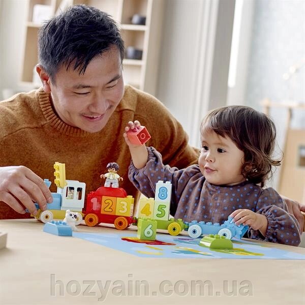 Конструктор LEGO DUPLO Creative Play Поїзд із цифрами Вчимося рахувати 23 деталі (10954) від компанії hozyain. com. ua - фото 1