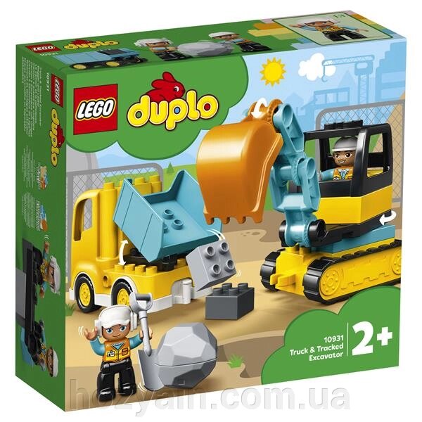 Конструктор LEGO DUPLO Вантажівка та гусеничний екскаватор 20 деталей (10931) від компанії hozyain. com. ua - фото 1