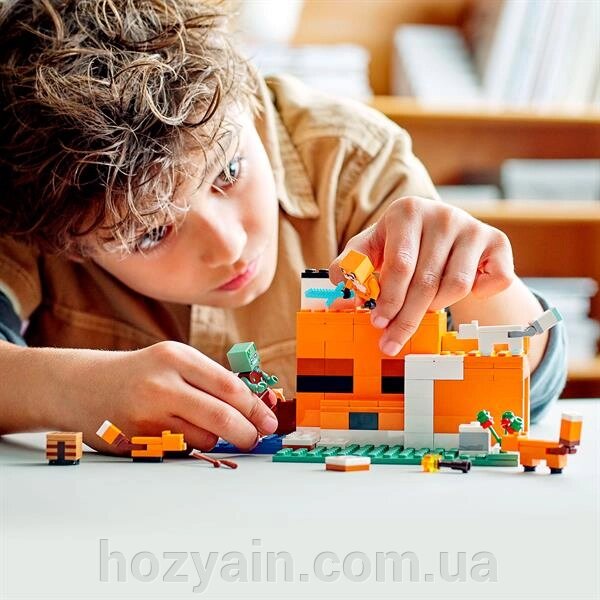 Конструктор LEGO Minecraft Лисяча хатина 193 деталі (21178) від компанії hozyain. com. ua - фото 1