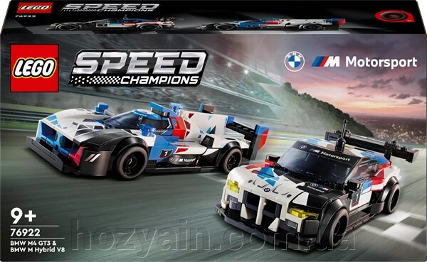 Конструктор LEGO Speed Champions Автомобілі для перегонів BMW M4 GT3 і BMW M Hybrid V8 676 деталей (76922) від компанії hozyain. com. ua - фото 1