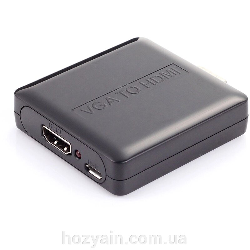 Конвертер PowerPlant HDMI - VGA + R/L (HDCVGA02-M) CA911493 від компанії hozyain. com. ua - фото 1