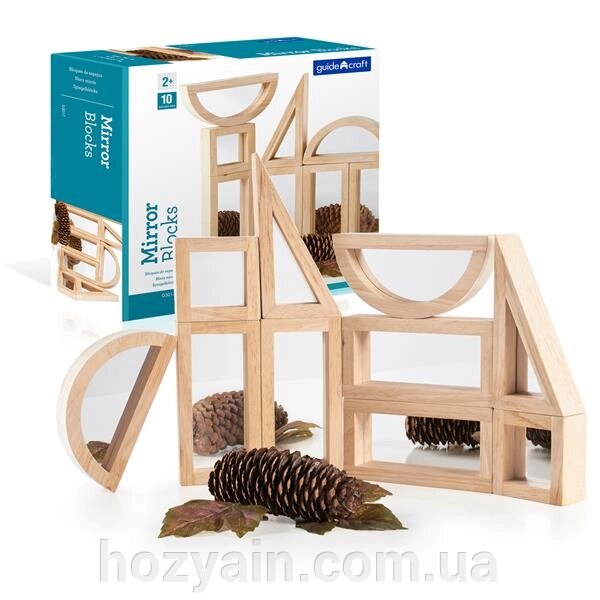 Кубики Guidecraft Block Play Дзеркало, 14 см, 10 шт. (G3017) від компанії hozyain. com. ua - фото 1