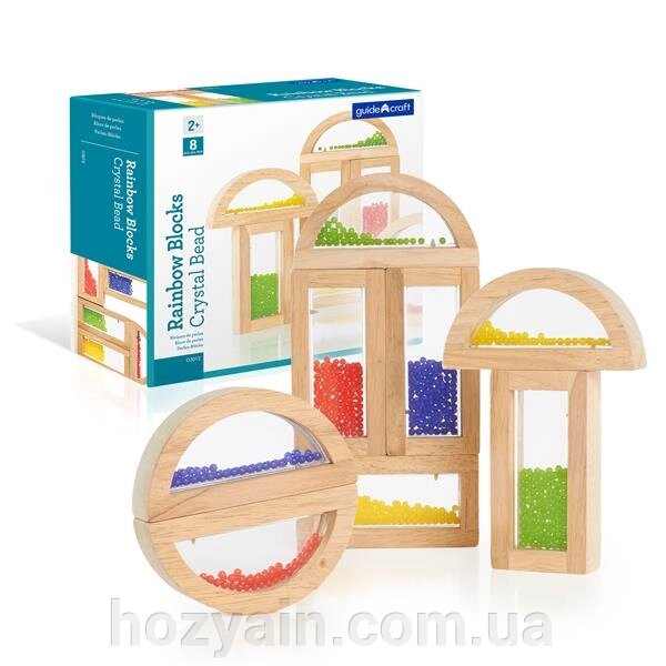 Кубики Guidecraft Block Play Намістіні, 14 см, 8 шт. (G3012) від компанії hozyain. com. ua - фото 1