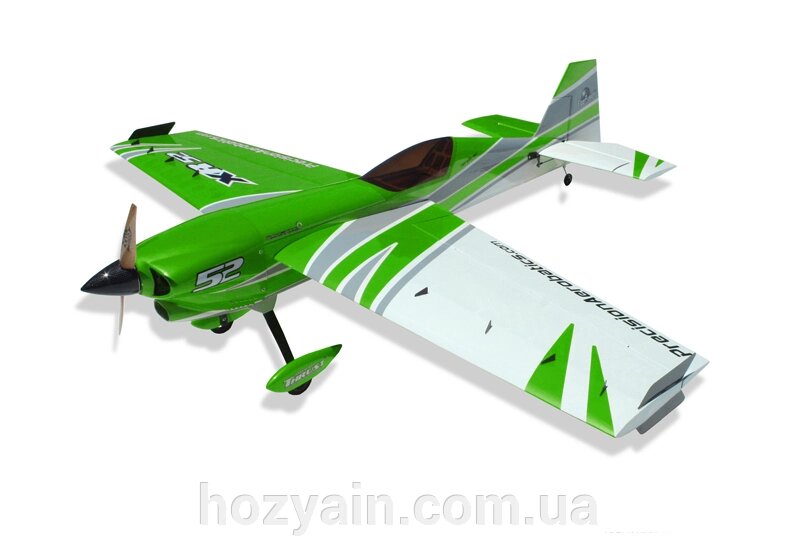 Літак радіокерований Precision Aerobatics XR-52 1321мм KIT (зелений) від компанії hozyain. com. ua - фото 1