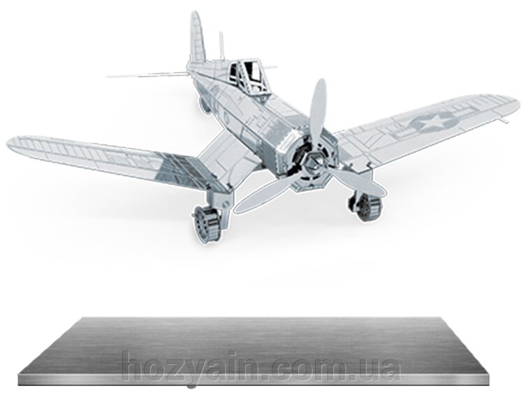 Металевий 3D конструктор "Літак F4U Corsair" Metal Earth MMS035 від компанії hozyain. com. ua - фото 1