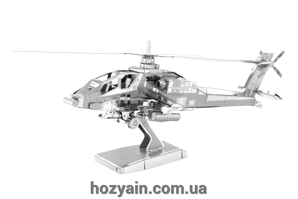 Металевий 3D конструктор "Ударний вертоліт AH-64 Apache" Metal Earth MMS083 від компанії hozyain. com. ua - фото 1