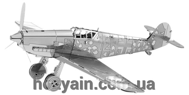 Металевий 3D конструктор "Винищувач Messerschmitt Bf. 109" Metal Earth MMS118 від компанії hozyain. com. ua - фото 1