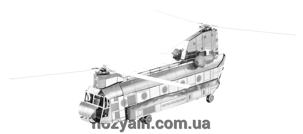 Металевий 3D конструктор "Військово-транспортний вертоліт CH-47 Chinook" Metal Earth MMS084 від компанії hozyain. com. ua - фото 1