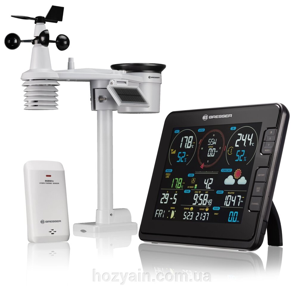 Метеостанція Bresser Professional WIFI Weather Centre 7in1 (WSX3001CM3LC2) від компанії hozyain. com. ua - фото 1