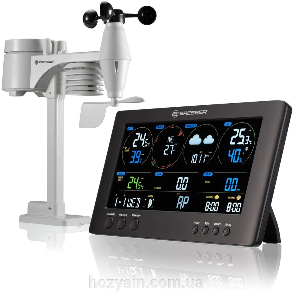 Метеостанція Bresser WIFI ClearView Weather Center 7-in-1 Sensor (7002586) від компанії hozyain. com. ua - фото 1