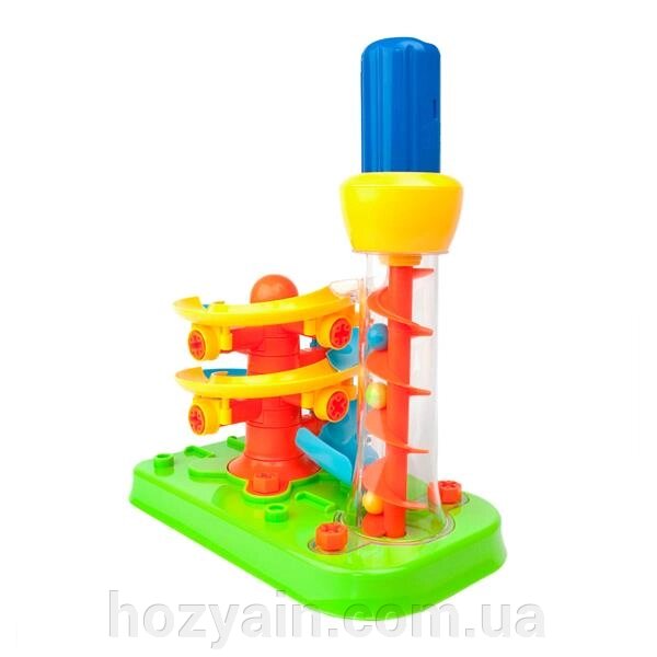 Набір для складання Edu-Toys Гірка-спіраль з інструментами 55 деталей (JS022) від компанії hozyain. com. ua - фото 1