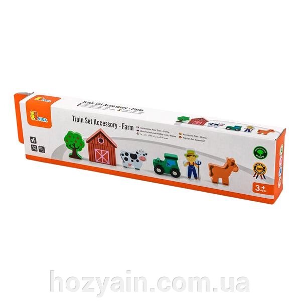 Набір для залізниці Viga Toys Ферма (50812) від компанії hozyain. com. ua - фото 1