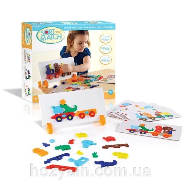 Набір магнітів Guidecraft Manipulatives Поїзд зі звірятами (G5092) від компанії hozyain. com. ua - фото 1