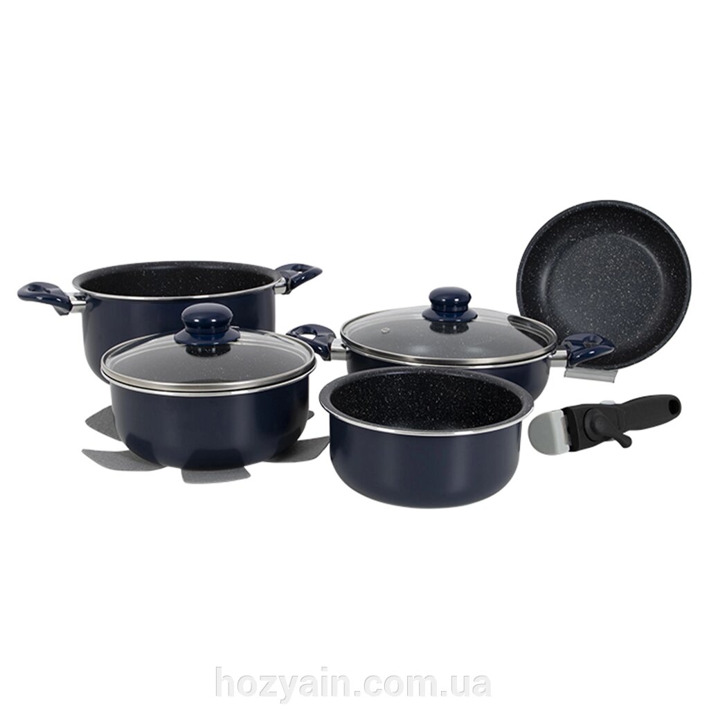 Набір посуду Gimex Cookware Set induction 8 предметів Bule (6977228) від компанії hozyain. com. ua - фото 1