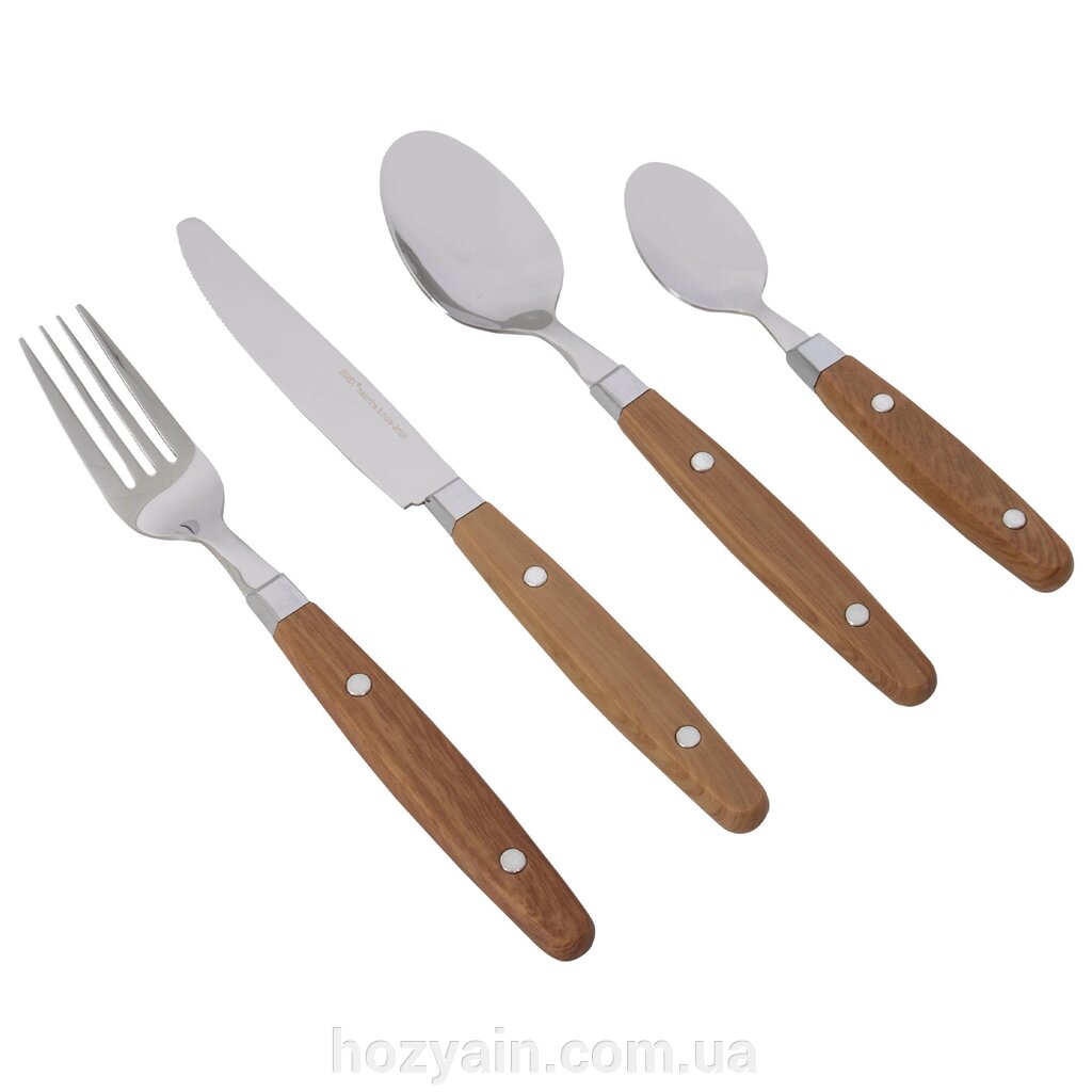 Набір столових приборів Gimex Cutlery Nature 16 Pieces 4 Person Wood (6960904) від компанії hozyain. com. ua - фото 1