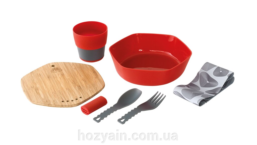 Набір туристичного посуду Robens Leaf Meal Kit Fire Red (690276) від компанії hozyain. com. ua - фото 1