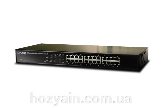 Некерований гігабітний комутатор Planet GSW-2401 (24-Port 10/100/1000Mbps) GSW-2401 від компанії hozyain. com. ua - фото 1