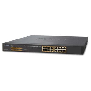 Некерований гігабітний комутатор PoE Planet GSW-1600HP (16-Port 10/100/1000Mbps 802.3at PoE+GSW-1600HP