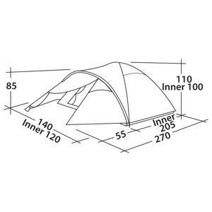 Намет двомісний Easy Camp Quasar 200 Rustic Green (120394)