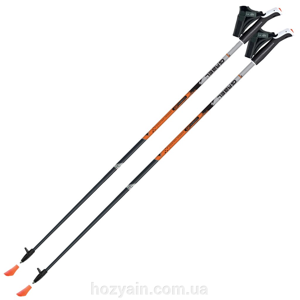 Палиці для скандинавської ходьби Gabel X-1.35 Black/Orange 125 (7008361141250) від компанії hozyain. com. ua - фото 1