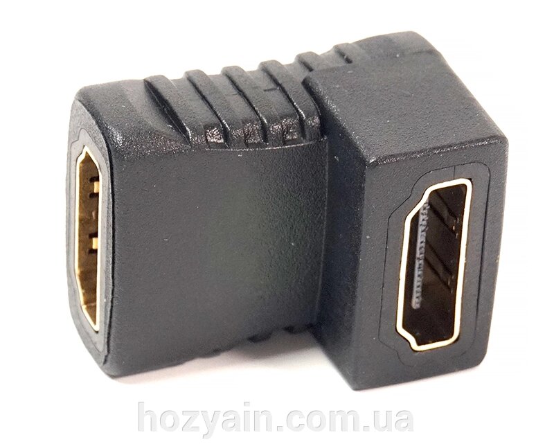 Перехідник PowerPlant HDMI AF - HDMI AF, кутовий KD00AS1305 від компанії hozyain. com. ua - фото 1