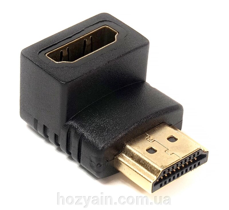 Перехідник PowerPlant HDMI AF - HDMI AM, нижній кут KD00AS1303 від компанії hozyain. com. ua - фото 1