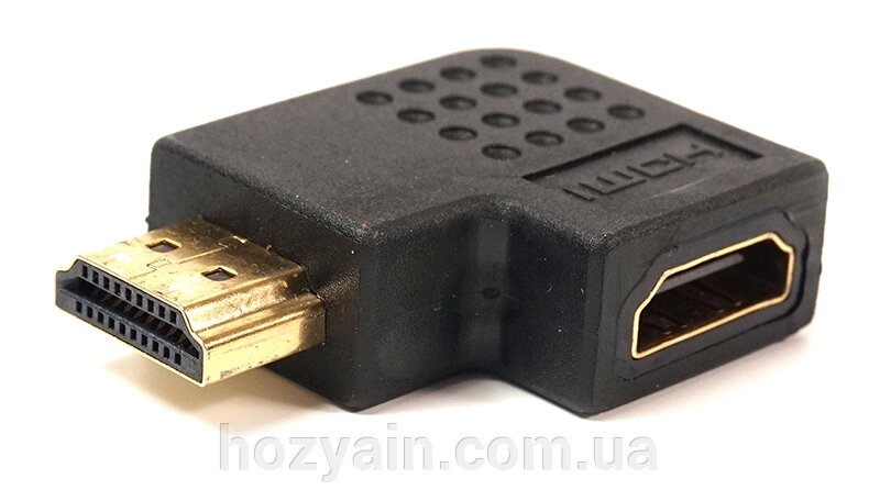 Перехідник PowerPlant HDMI AF - HDMI AM, правий кут KD00AS1302 від компанії hozyain. com. ua - фото 1