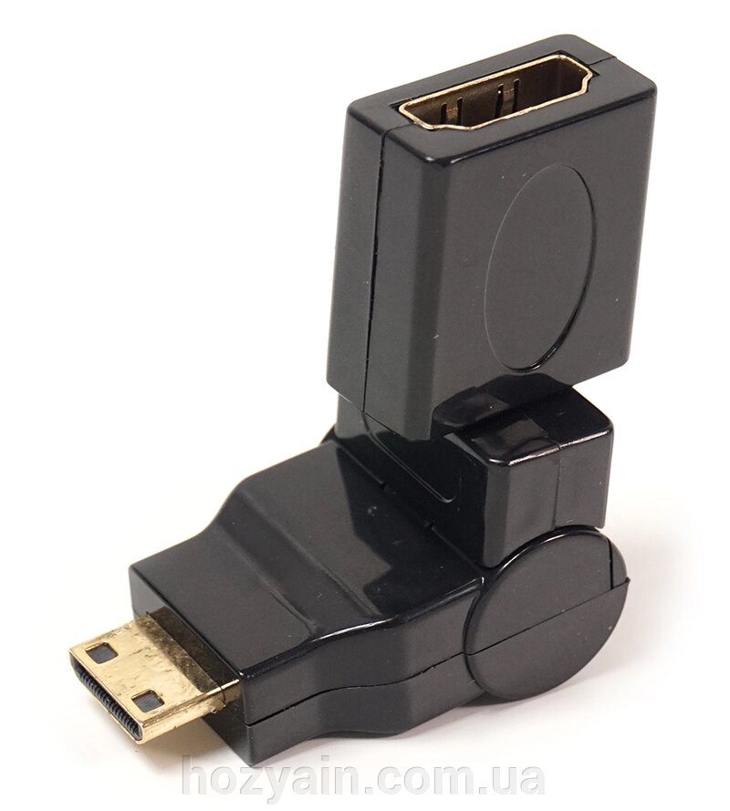 Перехідник PowerPlant HDMI AF - mini HDMI AM, 360 градусів KD00AS1300 від компанії hozyain. com. ua - фото 1