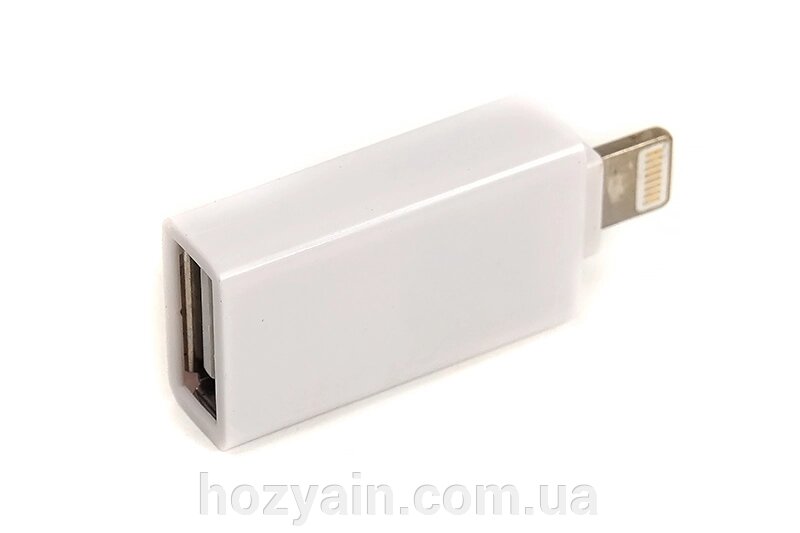 Перехідник PowerPlant OTG USB 2.0 - Lightning CA910403 від компанії hozyain. com. ua - фото 1