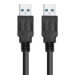 Кабель PowerPlant USB 3.0 AM – AM, 1.5м, чорний CA911820