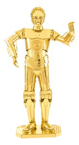 Металевий 3D конструктор "Дроїд Star Wars Gold C-3PO" Metal Earth MMS270