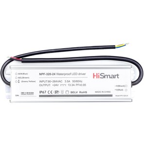 Блок живлення HiSmart 24V, 13.3A, 320W, PFC, IP6 NPF-320-24