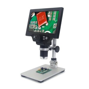 Мікроскоп цифровий з 7 "дюймовим LCD екраном і підсвічуванням GAOSUO G1200HD, c збільшенням до 1200X, живлення від