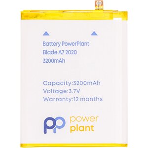 Акумулятор PowerPlant ZTE Blade A7 (2020) 3200mAh SM130504