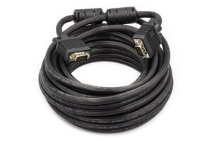Відео кабель PowerPlant VGA-VGA, 10 м, Double ferrites CA911042