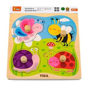 Дерев'яна рамка-вкладиш Viga Toys Комахи (50131)