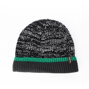 Шапка водонепроникна Dexshell Cuffed Beanie, р-р S/M (56-58 см) чорна з зеленою смугою