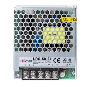 Блок живлення HiSmart 24V, 2.2A, 50W LRS-50-24