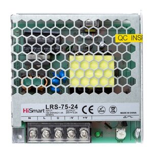 Блок живлення HiSmart 24V, 3.2A, 75W LRS-75-24