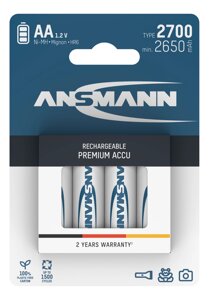 Акумулятор Ansmann AA 4 X 2700 mAh NiMH 1.2V PREMIUM