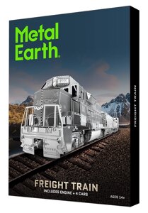 Металевий 3D конструктор "Комплект вантажних поїздів" Metal Earth MMG104