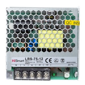 Блок живлення HiSmart 12V, 6A, 75W LRS-75-12